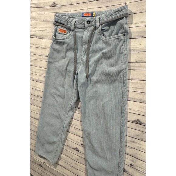 VTG EMPYRE Mens Relax Corduroy Pant Sz 32 Light Blue Skate Wide Leg Baggy W FLAW - Picture 6 of 16
